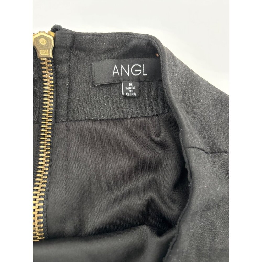 Mini Skirt Small BodyCon Gold Zip Adjustable Slit Streetwear Minimalist Preppy - Picture 8 of 15